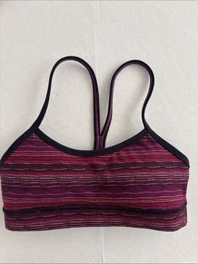 lululemon Multi-colored Sports Bra with removable cups. Size 2